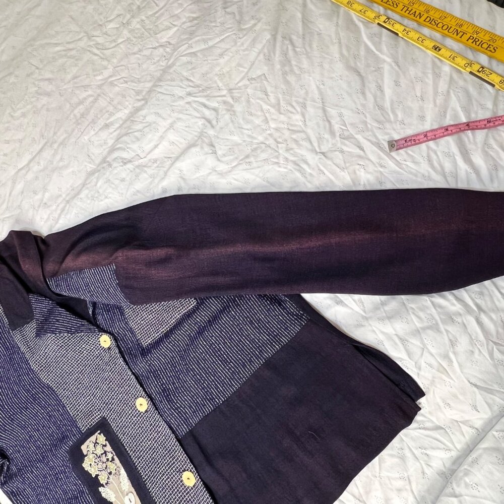 Vintage Piccalino Petite Patchwork Blazer & Skirt Set - Long Sleeve Jacket With - Picture 7 of 16
